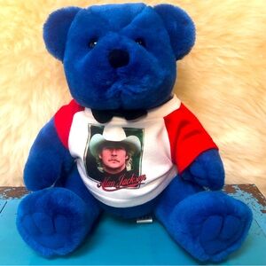 Bright Blue Bear wearing an Alan Jackson TShirt
